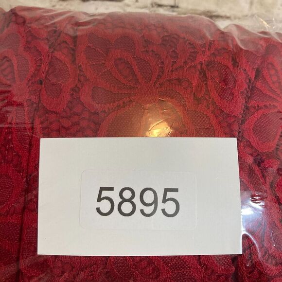 MissMay Dress Womens Small Red All Over Lace Overlay Off The Shoulder Midi Lined - Picture 2 of 15